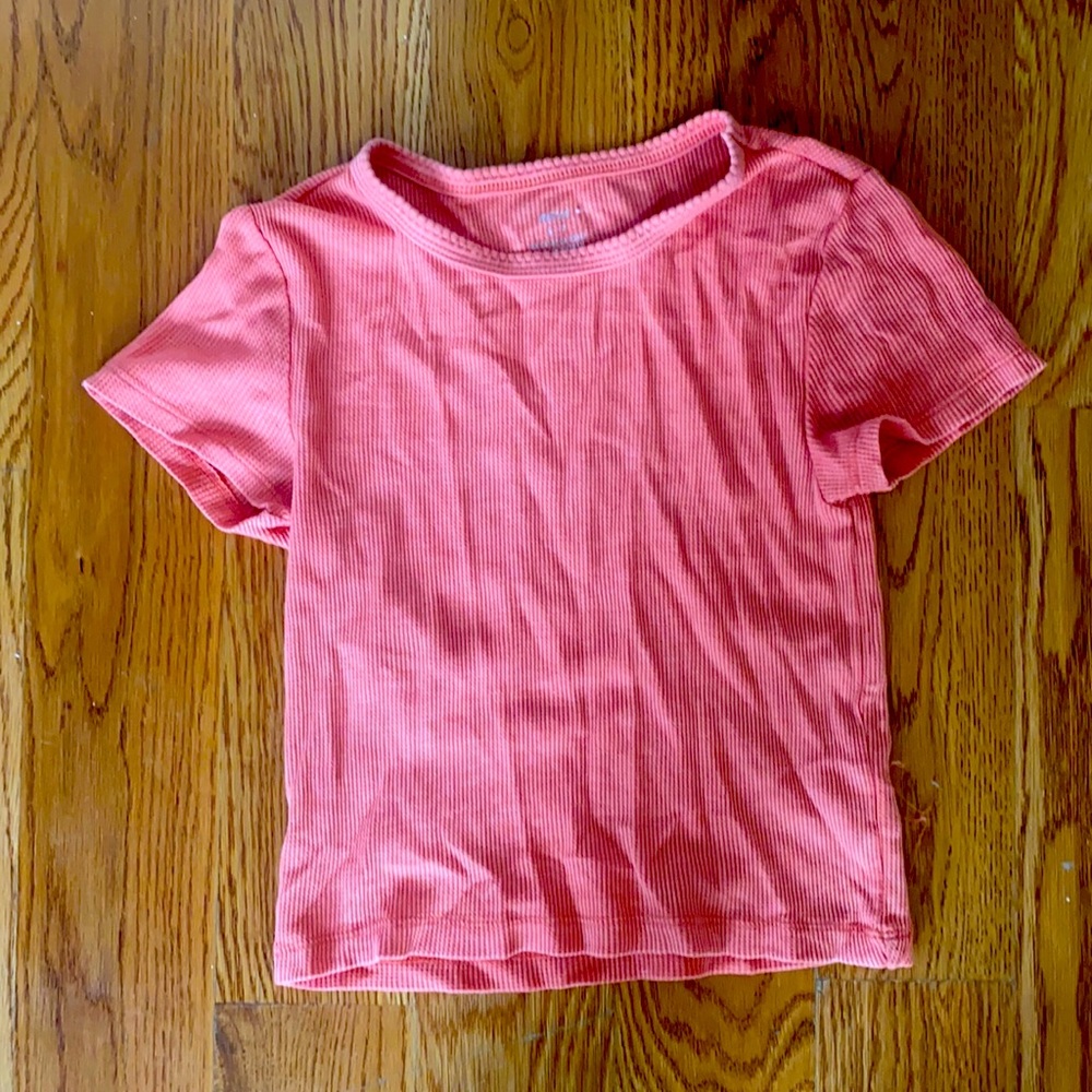 Orange shorts sleeve aerie shirt